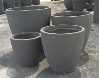 Grey flower pots